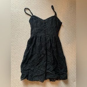 Talula Aritzia lacy black spaghetti straps summer dress